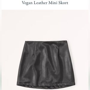 Black vegan leather skirt